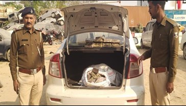 Charas worth 14 crores being sent to UP in luxury car seized in Gopalganj, 2 smugglers arrested