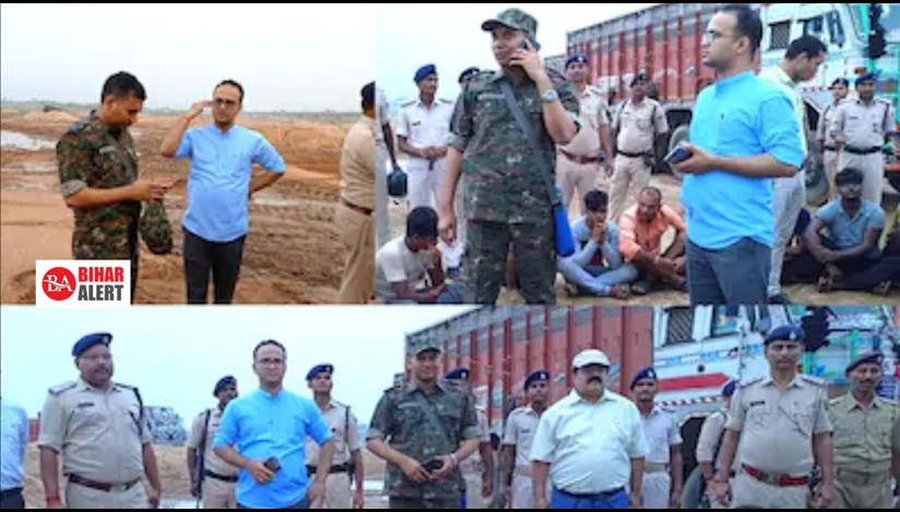 Big action against illegal sand mining, 39 people arrested, 11 truck-2 loader machines seized