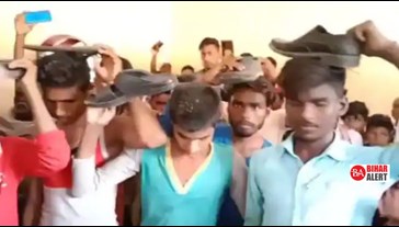 Tughlaqi decree of Panchayat in Chhapra, asked for forgiveness for youths by putting shoes on their heads