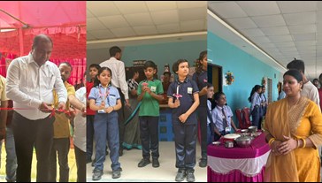 Cuisine competition in Panorama Public School..Hundreds of school children participated, CMD Sanjeev Mishra-Kavita Mishra tasted the Mithilanchal cuis