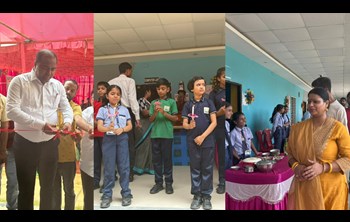 Cuisine competition in Panorama Public School..Hundreds of school children participated, CMD Sanjeev Mishra-Kavita Mishra tasted the Mithilanchal cuis