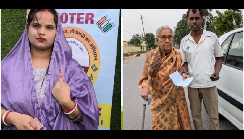 Voting continues on 5 seats of Bihar... From newlywed bride to old voter casted their vote....